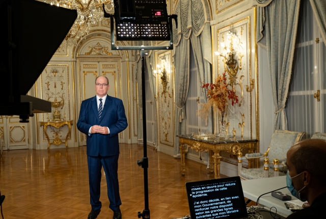Allocution de S.A.S. le Prince Albert II - Nouvelles mesures sanitaires liées à la pandémie de...