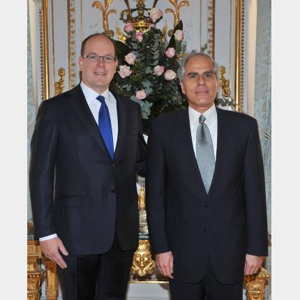 Remise des lettres de créance de S.E. M. Dimitrios PARASKEVOPOULOS, Ambassadeur Extraordinaire et Plénipotentiaire de la République Hellénique auprès de la Principauté de Monaco