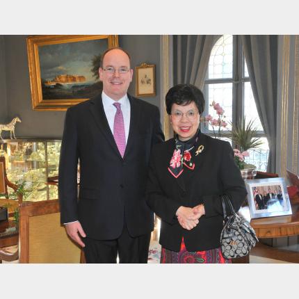 SAS le Prince Albert II a reçu en audience le Docteur Margaret CHAN