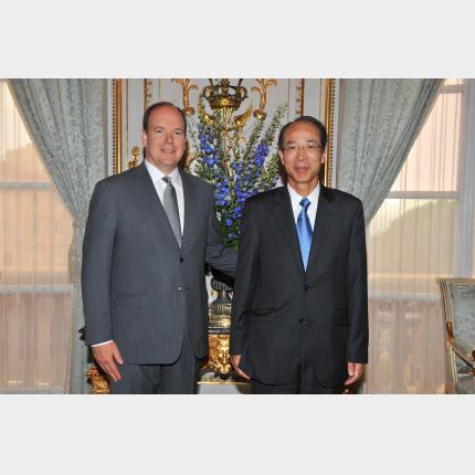 Remise des lettres de créance de S.E. M. Yasuo SAITO, Ambassadeur Extraordinaire et Plénipotentiaire du Japon auprès de la Principauté de Monaco