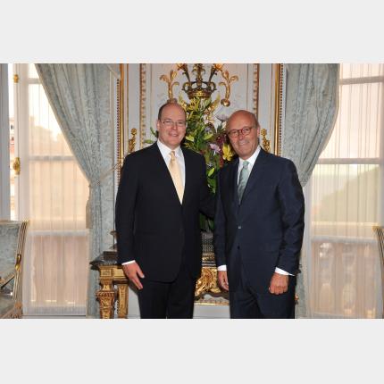 Remise des lettres de créance de S.E. M. Gunnar  LUND, Ambassadeur Extraordinaire et Plénipotentiaire de Suède auprès de la Principauté de Monaco