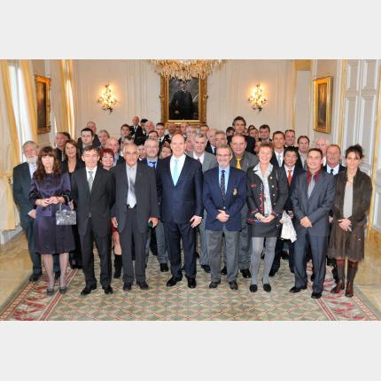 Remise des Médailles de l'Education Physique et des Sports par S.AS. le Prince