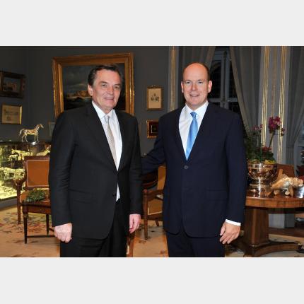 Entretien de S.A.S. le Prince Albert II avec S.E. M. Haris SILAJDZIC, Président de Bosnie-Herzégovine